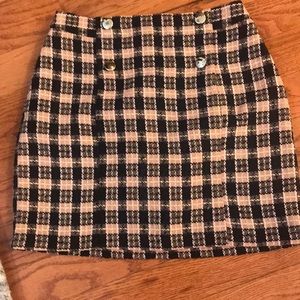 Top shop plaid skirt NWT